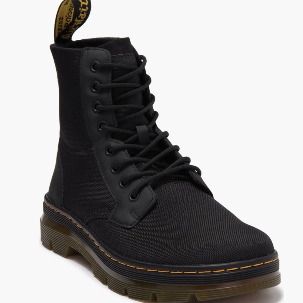 Dr. Martens Black Canvas men’s size 4  Boots women’s size 5